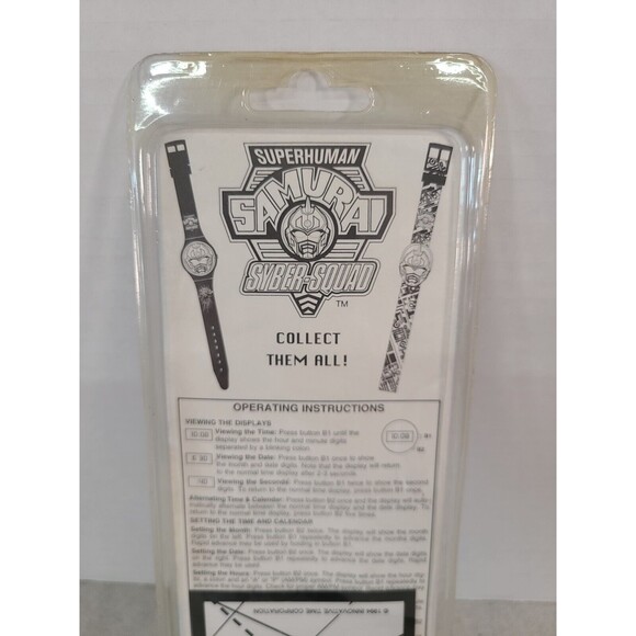 NEW NOS Vintage Gordy Time Superhuman Samurai Syber Squad watch 1994 - Picture 5 of 5